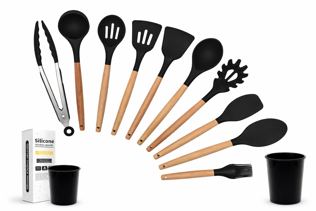 Silicone Kitchen Utensils Set - 10 Pieces